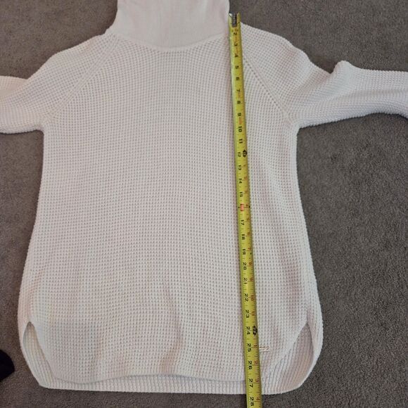 Michael Kors Cowl Neck Sweater Knit Pullover Tunic Top Neutral Cream Size S - Picture 12 of 15